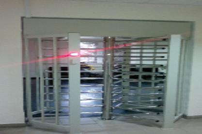 Турнікет повноростовий однопрохідний з системою контролю доступом. Модель SESAME корпус сталевий пофарбований, ротор н / ж полірований.