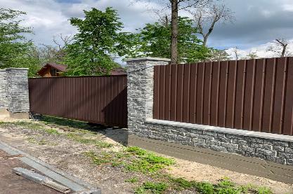 Ворота відкатні автоматичні с. Ворзель.