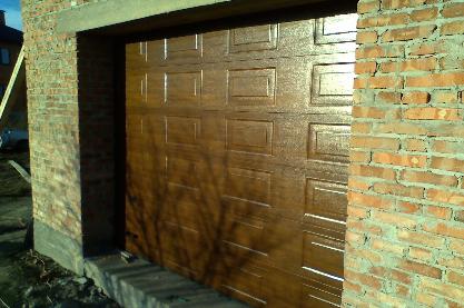 Ворота гаражні, золотий дуб, фільонка.