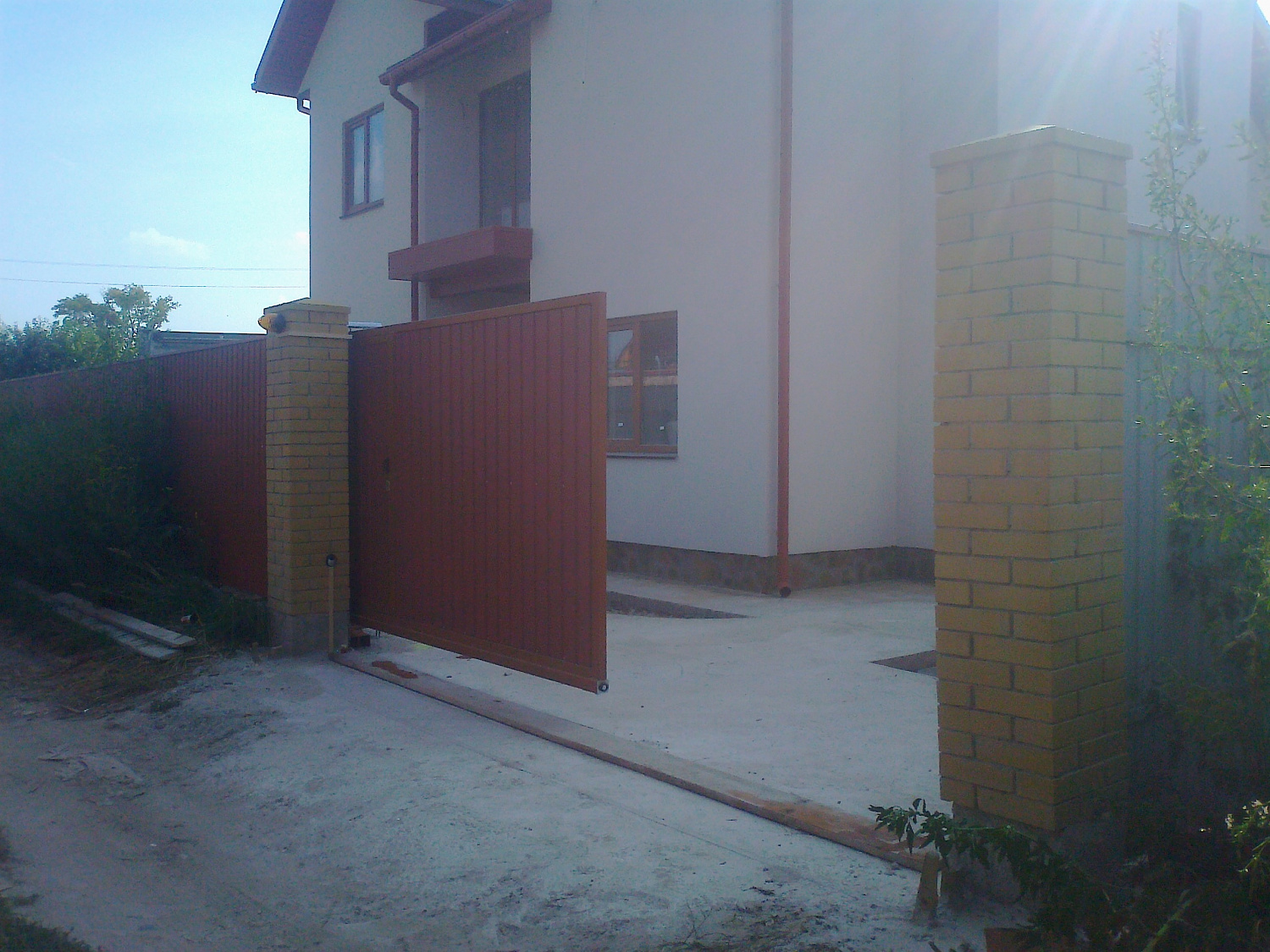 Калитка встроенная в откатные ворота. Осокорки