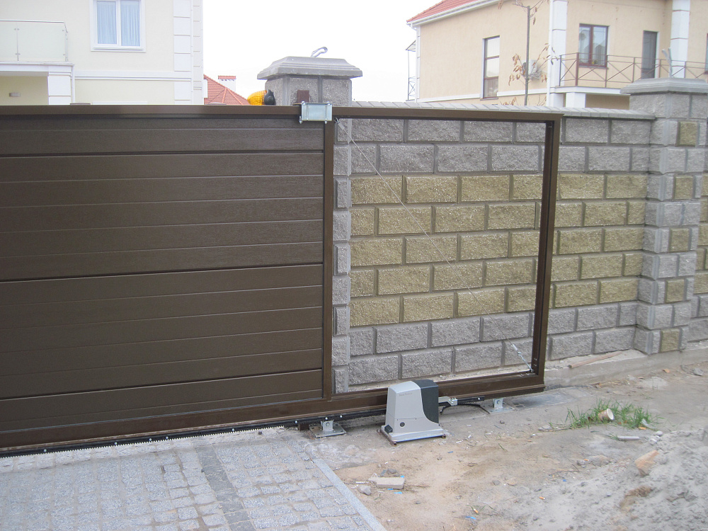 Откатные ворота и калитка серии ADS400. Михайловская Рубежовка