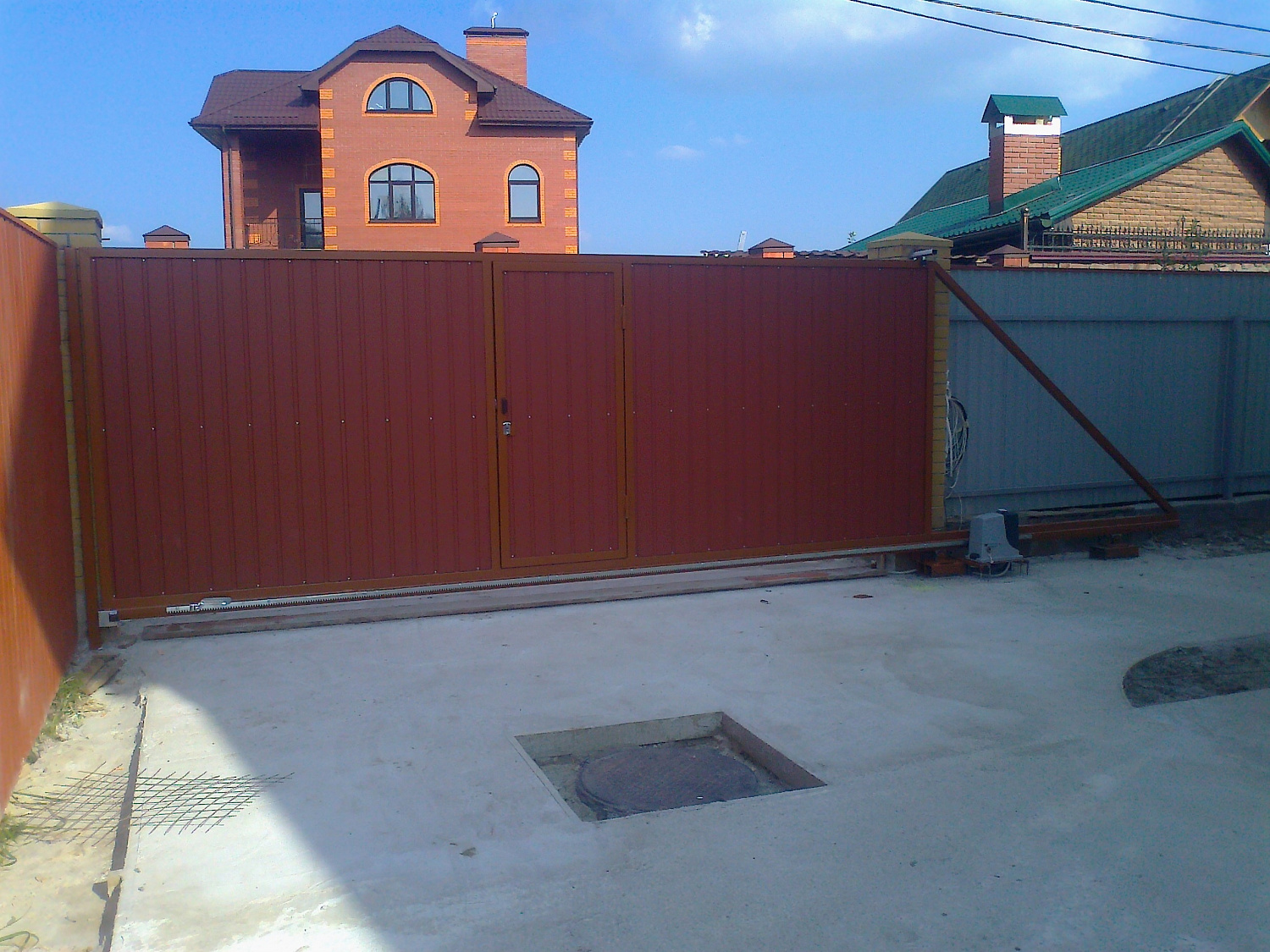 Калитка встроенная в откатные ворота. Осокорки