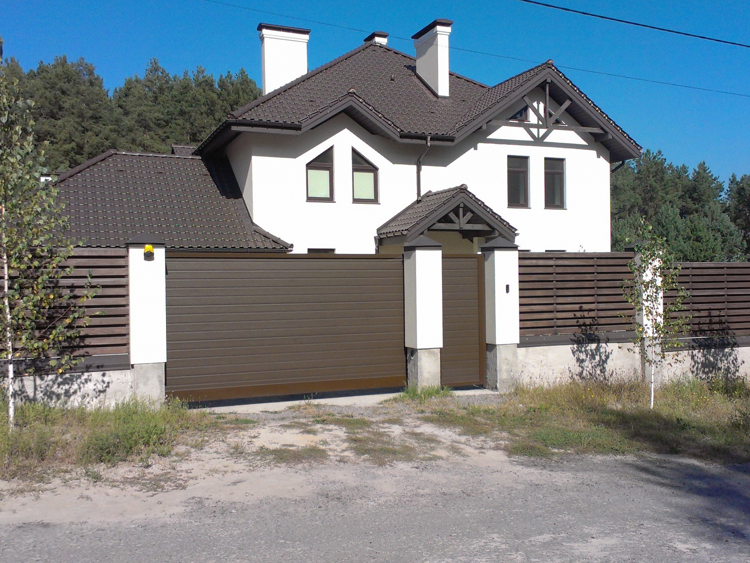 Откатные ворота и калитка серии ADS400. Малютенка