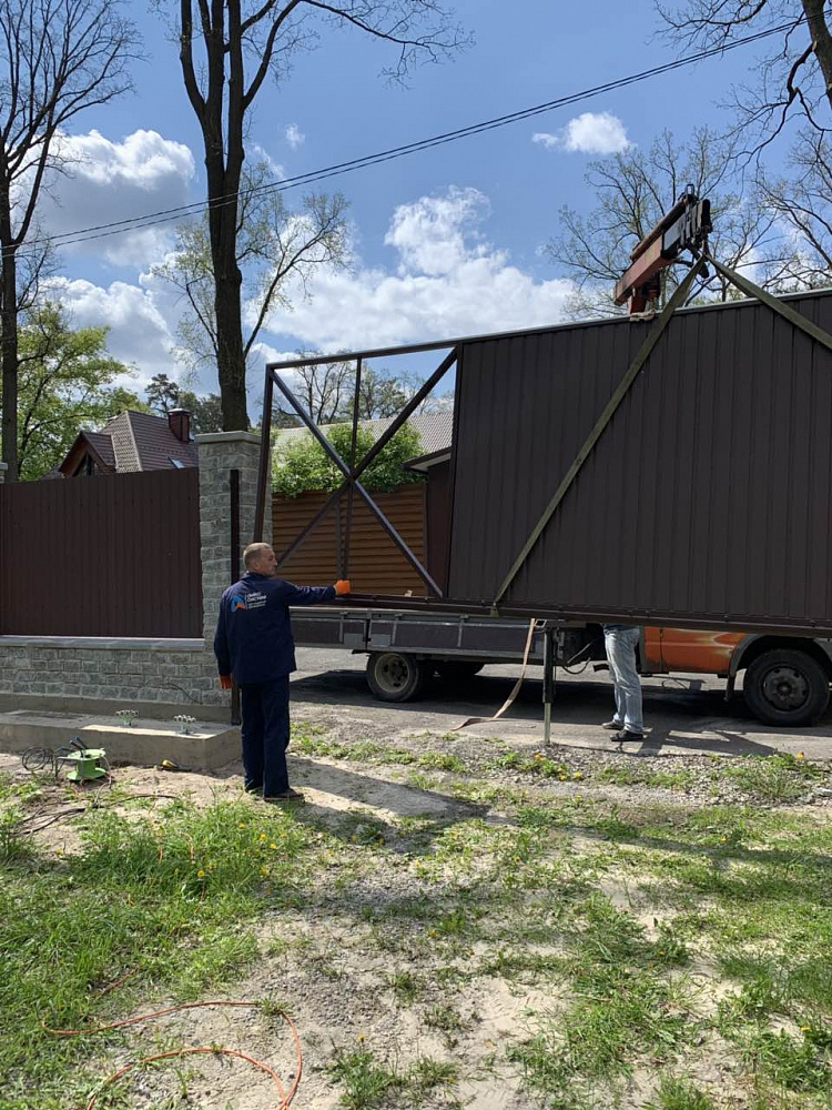 Ворота відкатні автоматичні с. Ворзель.