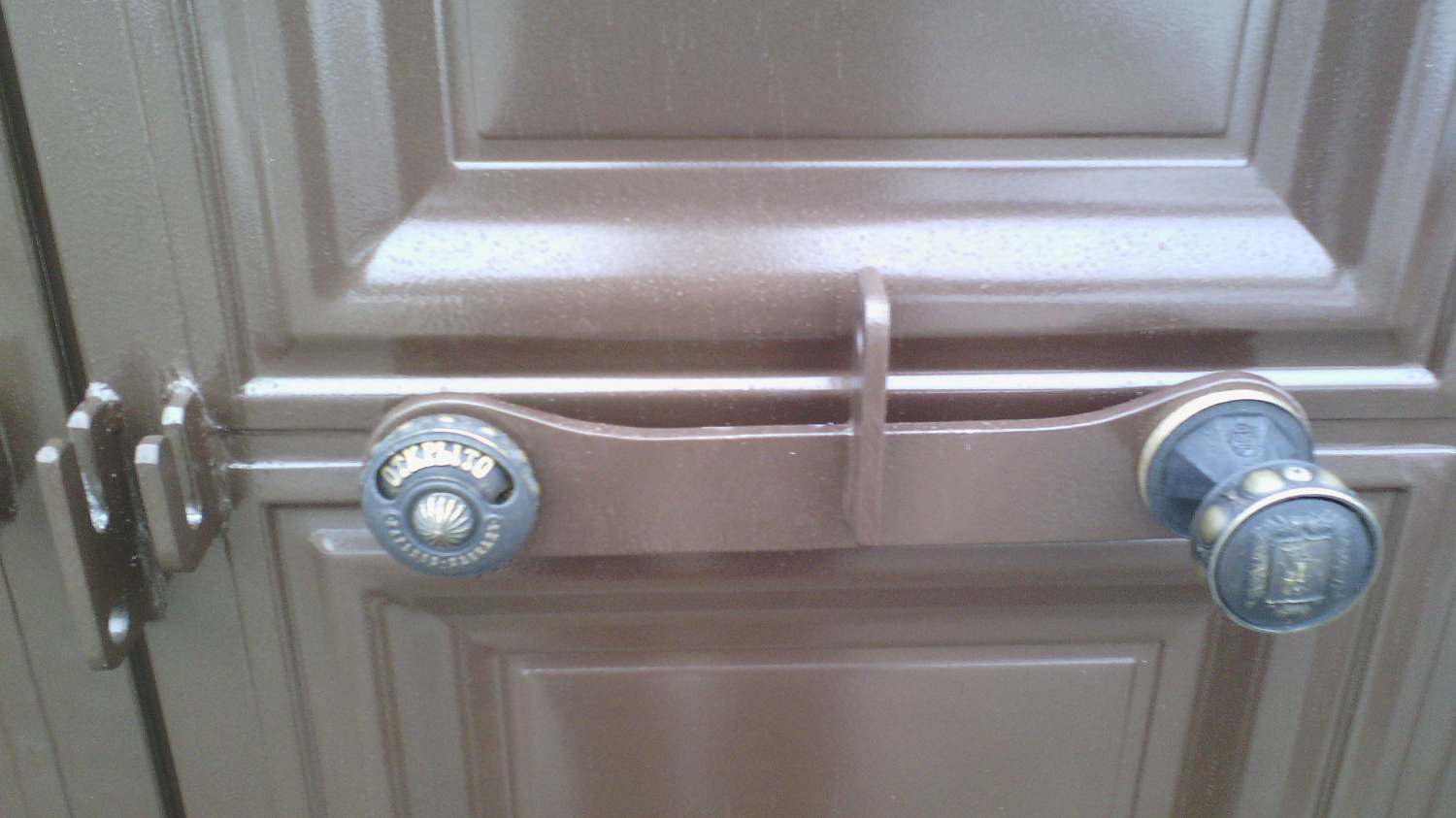 Распашные ворота производства "Каскад". с. Гореничи