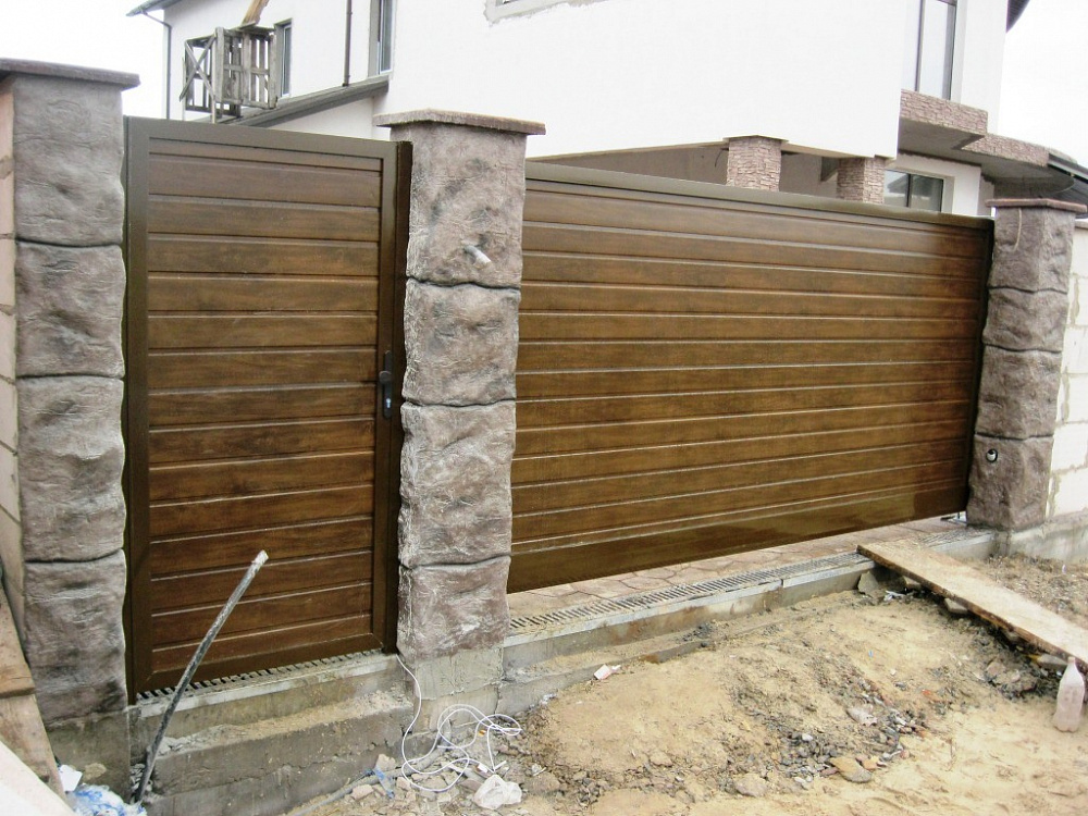 Откатные ворота и калитка серии ADS400. Осокорки