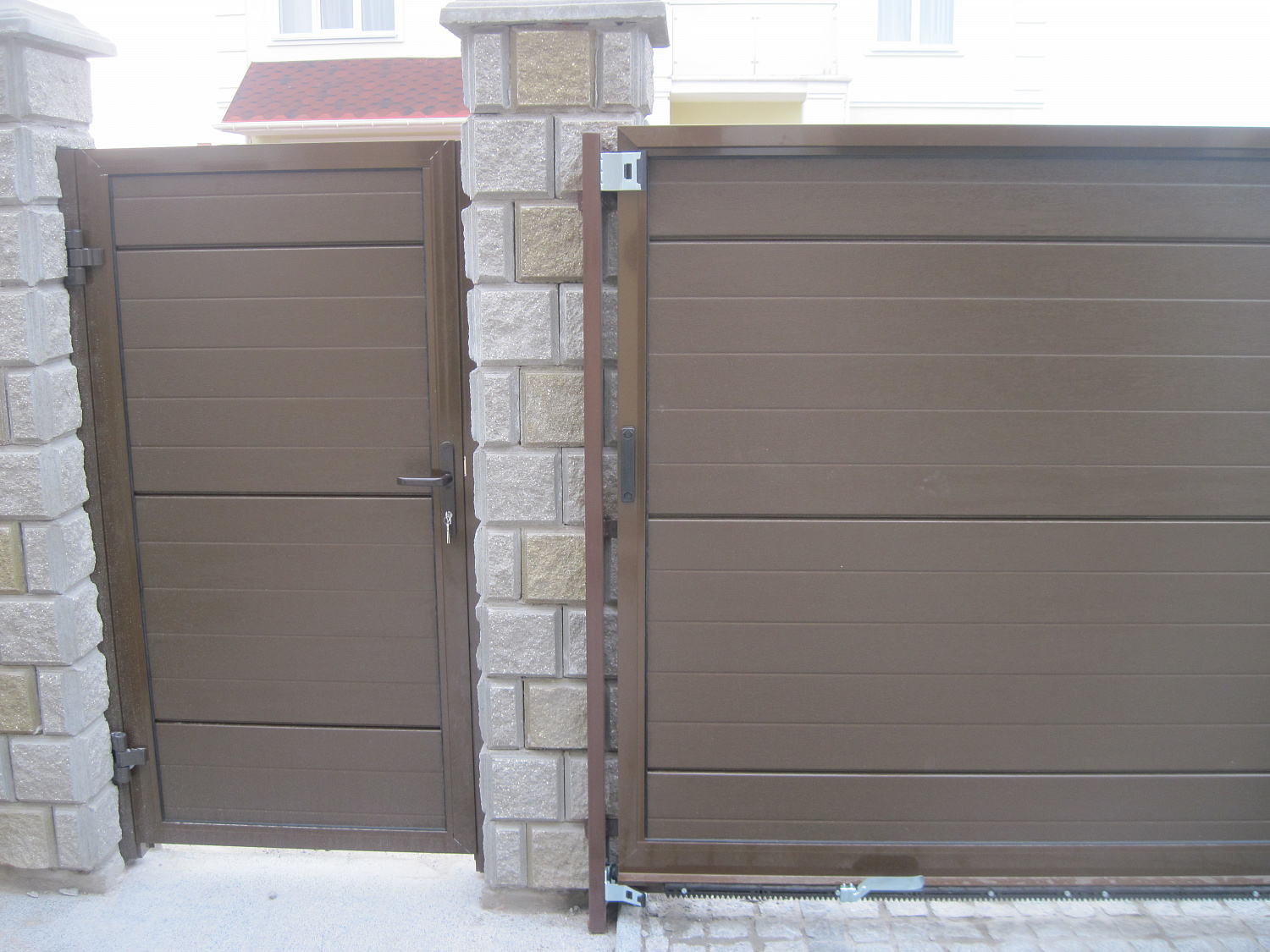 Откатные ворота и калитка серии ADS400. Михайловская Рубежовка