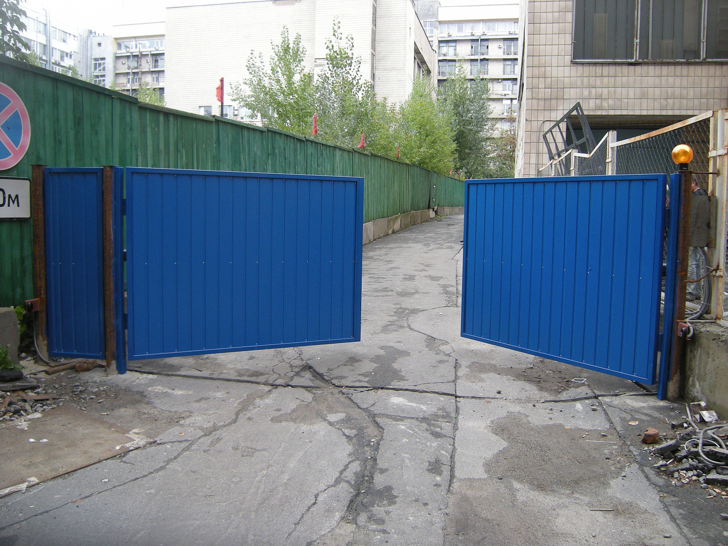 Распашные ворота. Проём 5500х2300мм