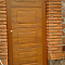 Ворота откатные автоматические,плюс калитка,заполнение сендвич панели филёнка золотой дуб.