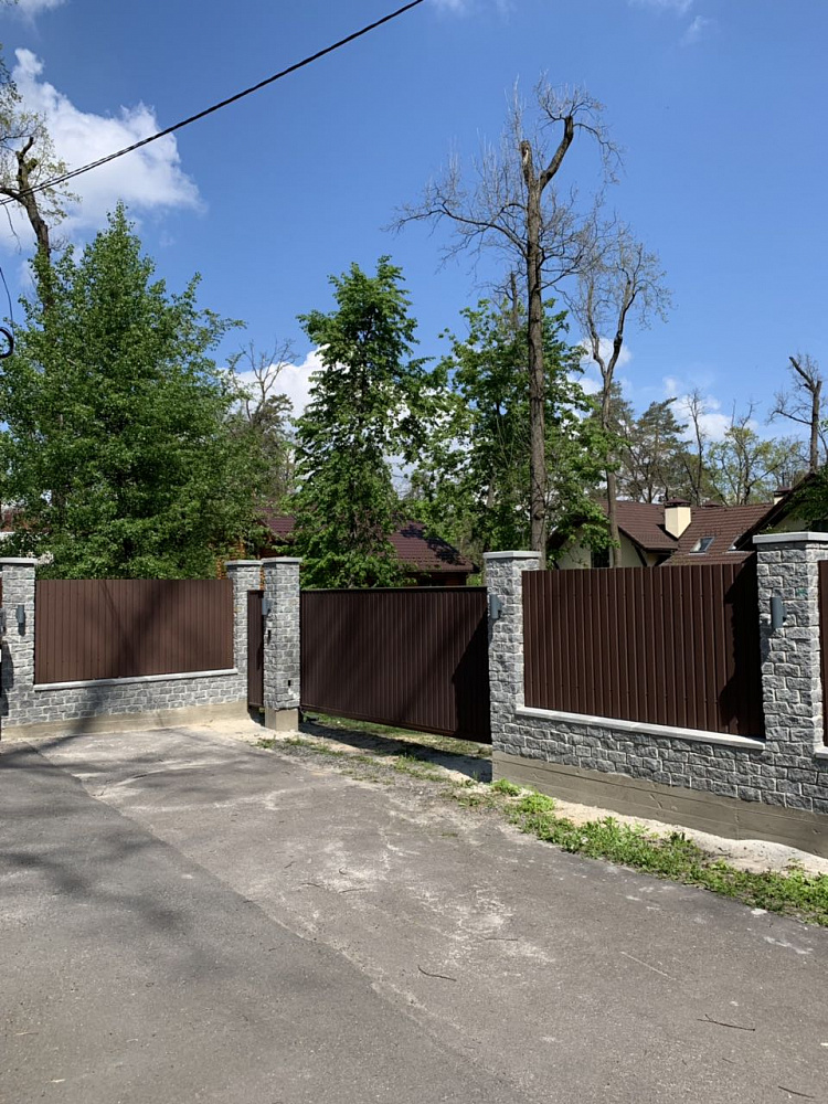 Ворота откатные автоматические  с. Ворзель.