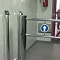 Турникет-калитка Gate -T и стойки под считыватель из полированной нержавеющей стали.