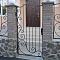 Ворота откатные автоматические и калитка с элементами ковки.