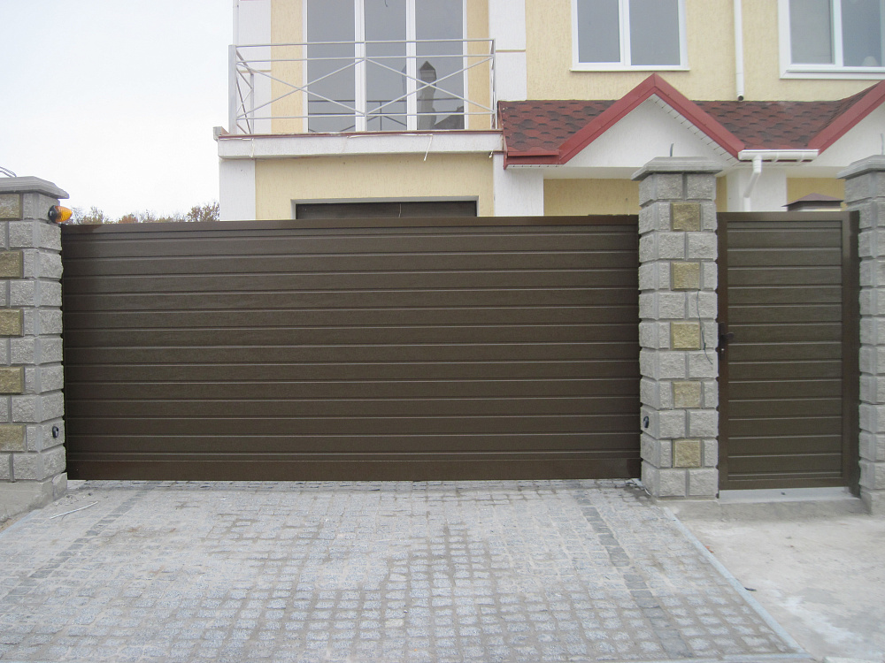 Откатные ворота и калитка серии ADS400. Михайловская Рубежовка