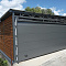 Ворота гаражные секционные в цвете антрацит .