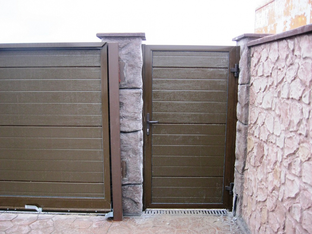 Откатные ворота и калитка серии ADS400. Осокорки